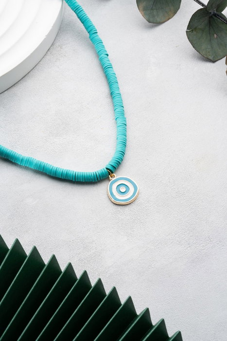 Heliophilia Silver Collar Multicolor con Colgante de Aleación